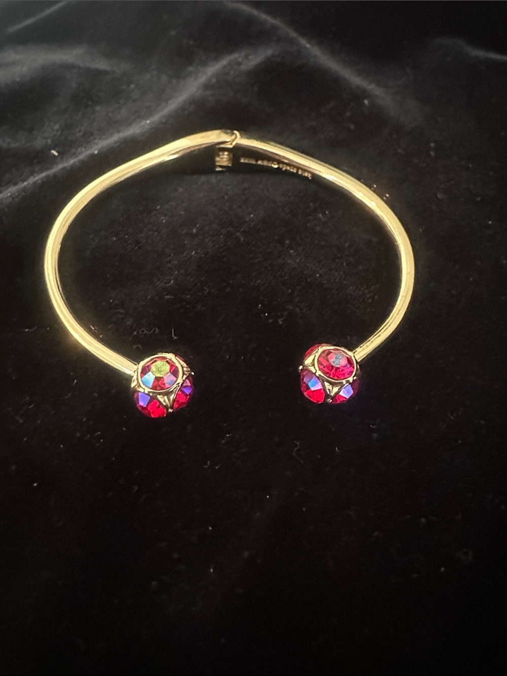 Kate Spade Lady Marmelade Pink Purple Crystal Open Cuff Bracelet - Picture 3 of 9